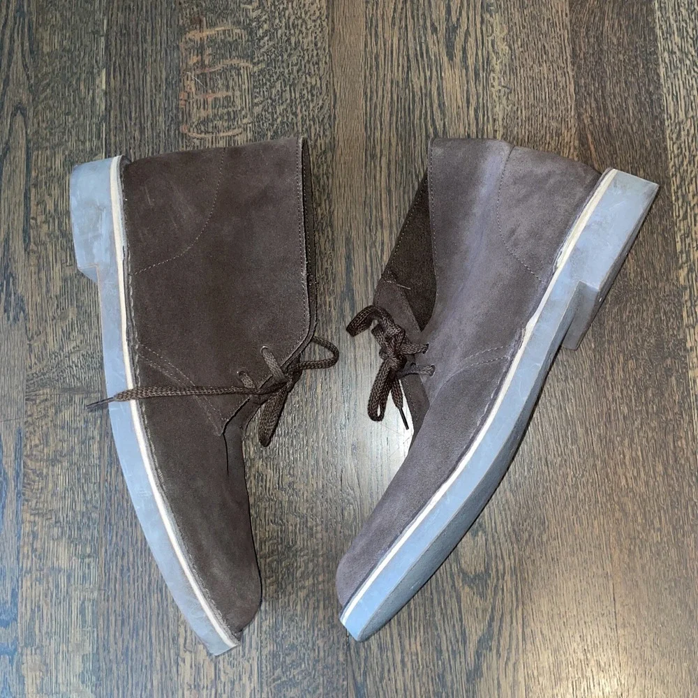Clarks Bushacre 2‎ Suede Chukka Boots 26082289 Men's Size 12 M Chocolate Brown